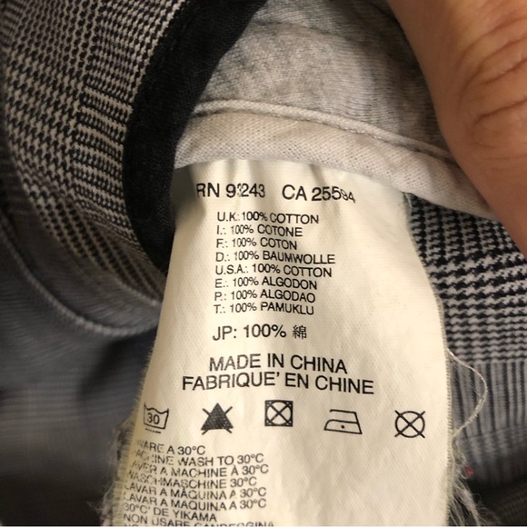 Diesel Vintage Cotton Zip Up Jacket varsity Micro plaid women w pockets Sz large - Picture 12 of 13